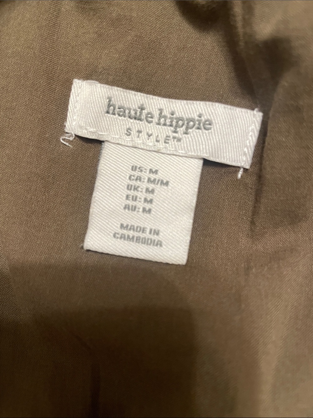 Haute Hippie Style Women’s Olive Green Linen Blend Wide Leg Jumpsuit Size M - Picture 8 of 10